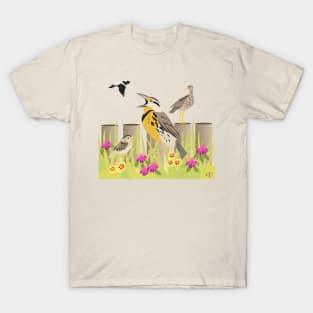 Birds of the Grasslands (no background) T-Shirt